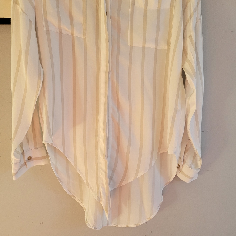 Anthropologie Maeve Sandbridge Button Down Tie‎ Front Top XS - Picture 8 of 16